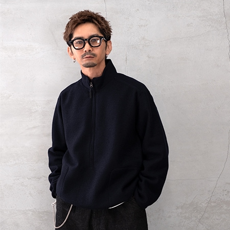 STILL BY HAND (スティルバイハンド）BL03254 half zip wool brouzon
