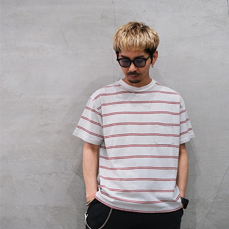 KURO(������964128 OLD BORDER POCKET TEE ������ɥܡ������ݥ��å�T�����