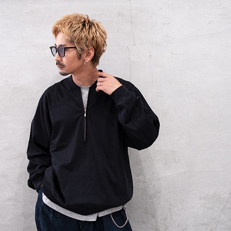 STILL BY HAND (ƥХϥɡCS01253 half zip pull over sweat ϡեåץץ륪Сå