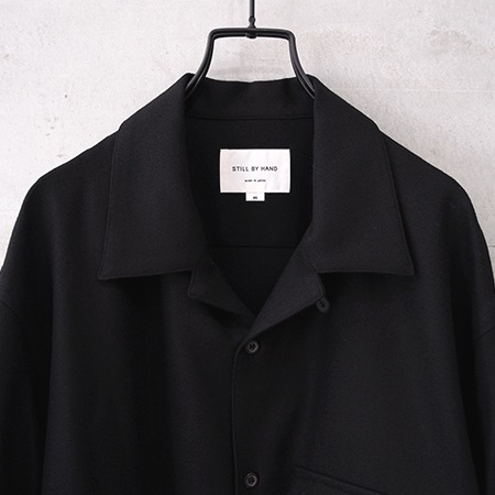 STILL BY HAND (���ƥ���Х��ϥ�ɡ�SH04254 OPEN COLLAR WOOL SHIRT �����ץ󥫥顼�����륷���