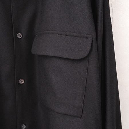 STILL BY HAND (���ƥ���Х��ϥ�ɡ�SH04254 OPEN COLLAR WOOL SHIRT �����ץ󥫥顼�����륷���