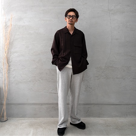 STILL BY HAND (���ƥ���Х��ϥ�ɡ�SH04254 OPEN COLLAR WOOL SHIRT �����ץ󥫥顼�����륷���