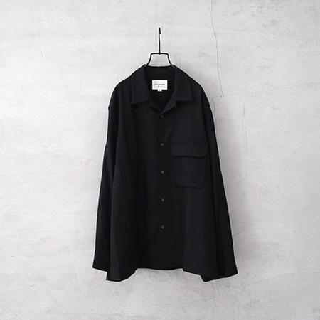 STILL BY HAND (���ƥ���Х��ϥ�ɡ�SH04254 OPEN COLLAR WOOL SHIRT �����ץ󥫥顼�����륷���