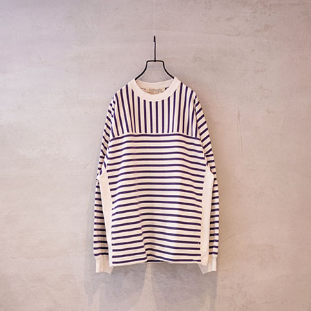 REMI RELIEF (ߥ꡼) RN23313125 16/2 Border football L/S T-shirt