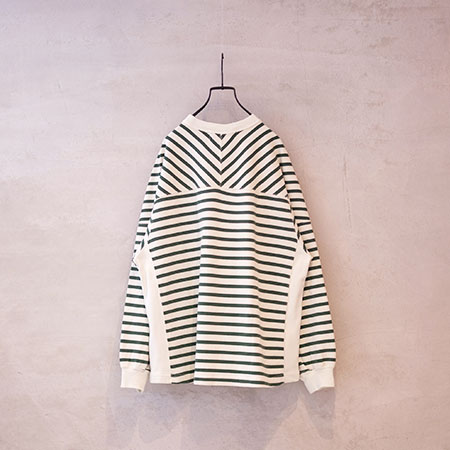 REMI RELIEF (ߥ꡼) RN23313125 16/2 Border football L/S T-shirt