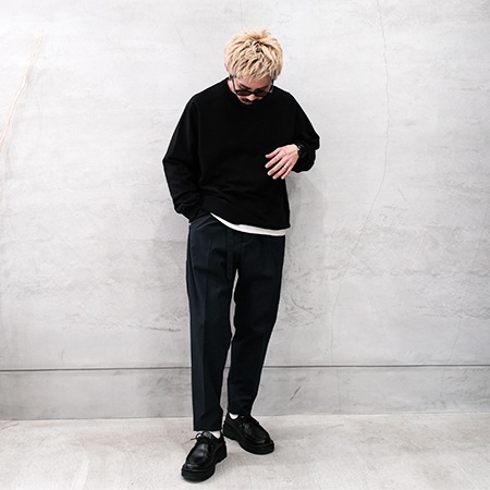 White Mountaineering(�ۥ磻�ȥޥ���ƥ˥���󥰡�WM2571419 1TUCK TARPED PANTS ��󥿥å��ơ��ѡ��ɥѥ��