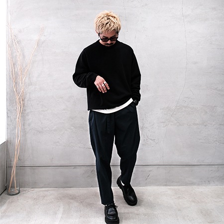 White Mountaineering(�ۥ磻�ȥޥ���ƥ˥���󥰡�WM2571419 1TUCK TARPED PANTS ��󥿥å��ơ��ѡ��ɥѥ��