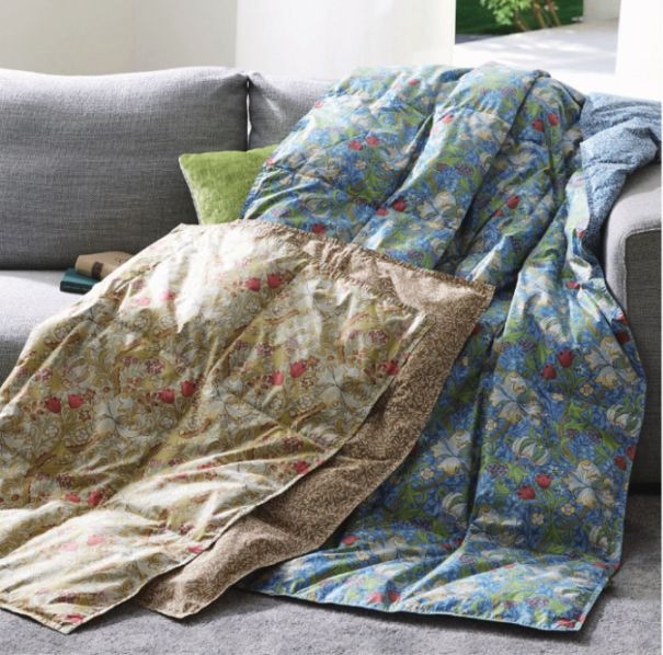 西川 モリスギャラリー 羽毛掛けふとん 肌掛け布団 シングルロング 150×210cm 0.25kg KE00205021