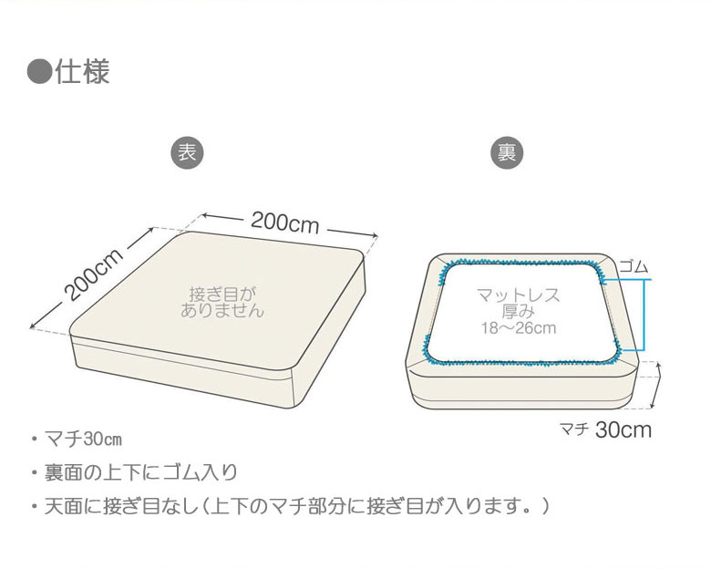 Fab the home ベッドシーツ ソリッド ワイドキング 200×200cm ボックスシーツ 綿100％ 無地 シンプル グレートーン 北欧 おしゃれ ファブザホーム