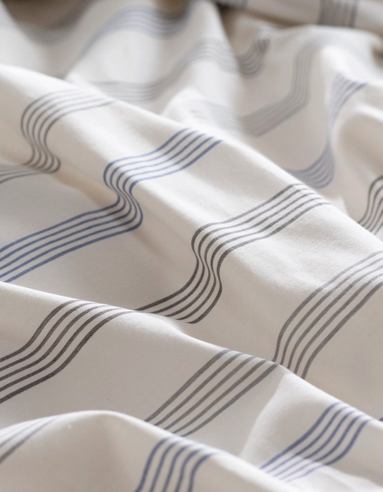 Fab the Home ウィッシュストライプ マルチカバー 270×210cm Lサイズ ストライプ ブルー 爽やか 北欧 ファブザホーム