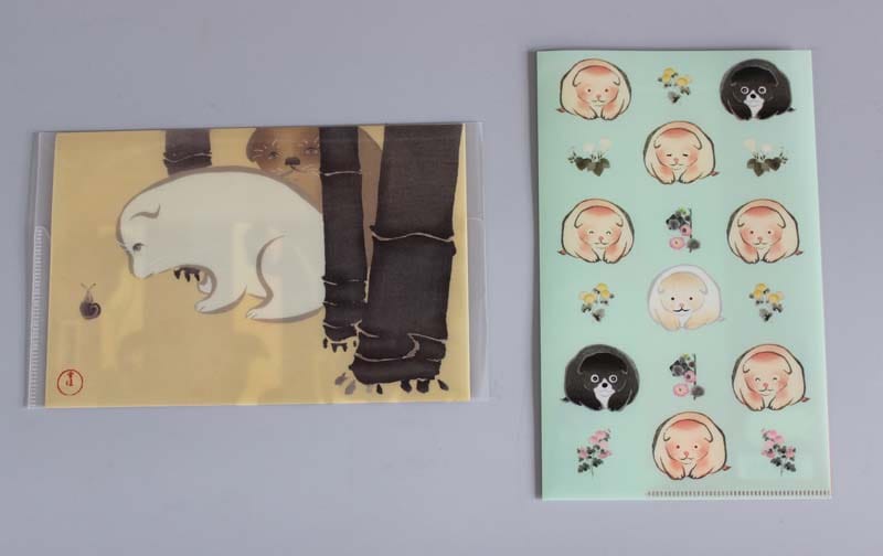 三つ折りクリアファイル 【仔犬】