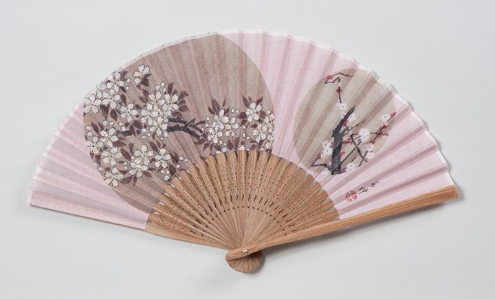 骨董　直筆　絵付け団扇　天崖 木版画のことなら『木版画 版元 芸艸堂 Woodblock print』