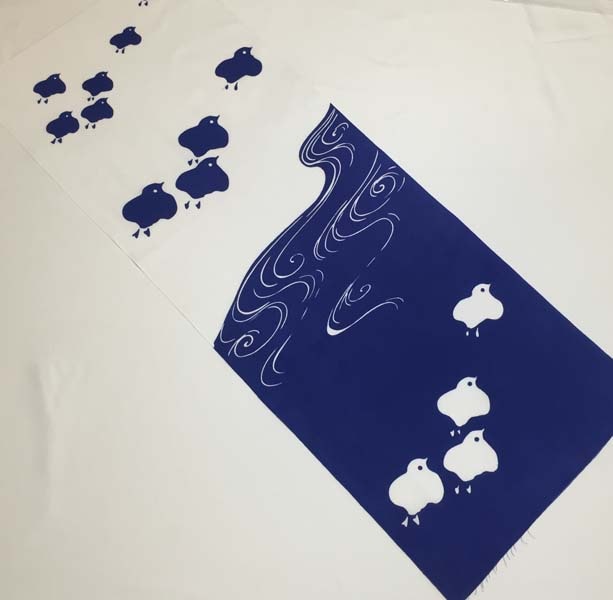 手拭 千鳥 Tenugui