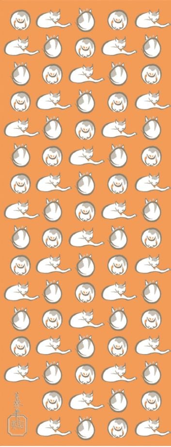 恵斎　猫　オレンジ