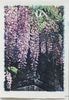 壬生川純一　木版画　藤波の花 ーJunichi Mibugawa Waves of Wisteria Blossomsー