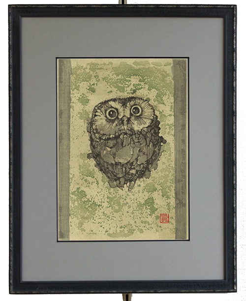 JUTTAVOTTELERヌッタフォテラーKLEINMONDフクロウ梟リトグラフ JUTTAVOTTELERヌッタフォテラーKLEINMONDフクロウ梟リトグラフ