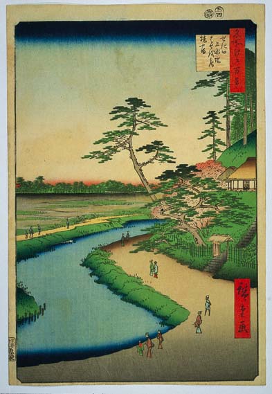 No40 せき口上水端はせを庵椿やまー江戸百景 歌川広重 The Hiroshige 100 Famous Views of Edoー