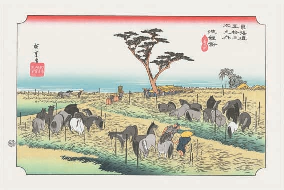 №40 池鯉鮒 東海道五十三次 歌川広重木版画-The Hiroshige 53 stations of Tokaido