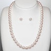 【花珠】8.0〜8.5mm高級真珠ネックレス＋イヤリング(ピアス)セット