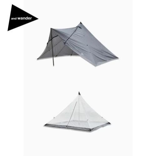 アンドワンダー and wander HERON 1POLE TENT SHELTER SET (muraco
