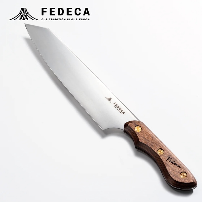 フェデカ FEDECA 三徳包丁 大 プレーンブラウン | ガレージキャンプ