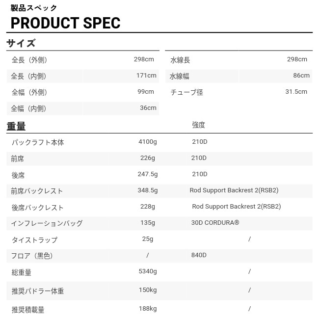 MRSパックラフト MRS Packraft アドベンチャーX2 AdventureX2 2026 RSB2