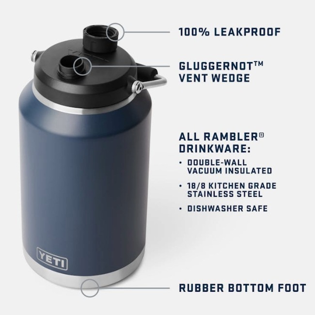 �����ƥ� YETI ���֥顼 ��󥬥��󥸥㥰 Rambler One Gallon Jug