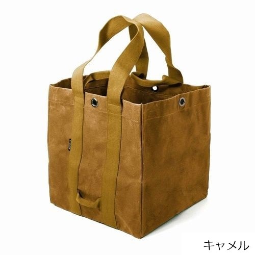 大容量 ツールバック キャンプ パラフィン加工 薪バッグ 薪ケース 防水