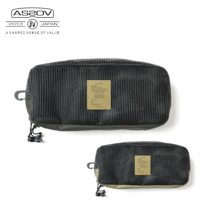 ���å��� AS2OV �ʥ�����ݥꥫ���ܥ͡��� ��å���ݡ��� NYLON POLYCARBONATE MESH POUCH