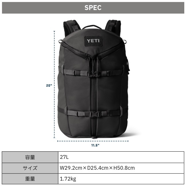 �����ƥ� YETI �������� 27L �Хå��ѥå� Ranchero 27L Backpack