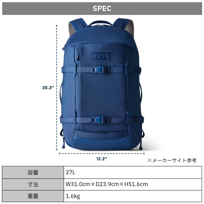 �����ƥ� YETI ������������ 27L �Хå��ѥå� Crossroads 27L Backpack