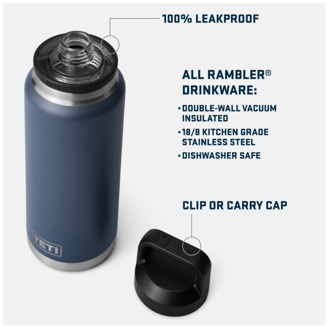 �����ƥ� YETI ���֥顼 36oz �����������ܥȥ륦�������㥰����å� Rambler 36oz Water Bottle With Chug Cap