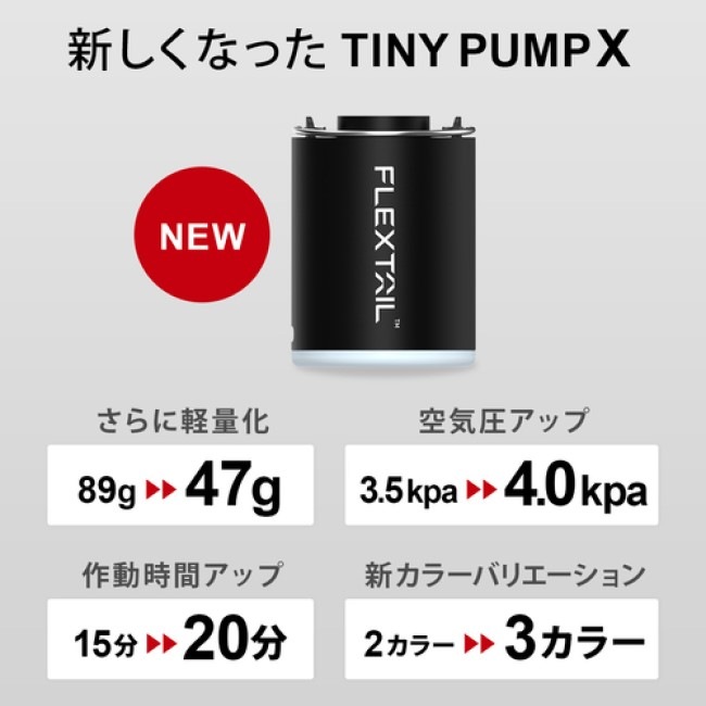 �ե�å����ƥ��륮�� FLEXTAIL GEAR TINY PUMP X ��˥塼����