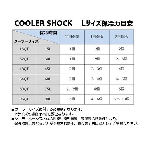 �����顼����å� COOLER SHOCK  L������ 3�ĥ��å�