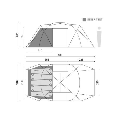 ��饳 MURACO ZIZ TENT SHELTER BLACK