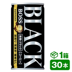 サントリー ボス 無糖ブラック 185g缶　30本入り(SUNTORY BOSS コーヒー) beverage ソフトドリンク 清涼飲料水