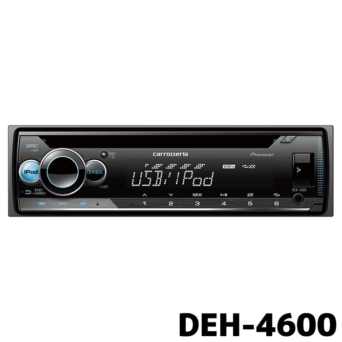 DEH-4600 パイオニア カーオーディオ カロッツェリア 1DIN CD/USB/チューナーメインユニット
