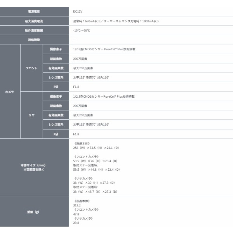 ZDR-880M コムテック ミラー型ドライブレコーダー 前後2カメラ GPS搭載 64GB付属 3年保証