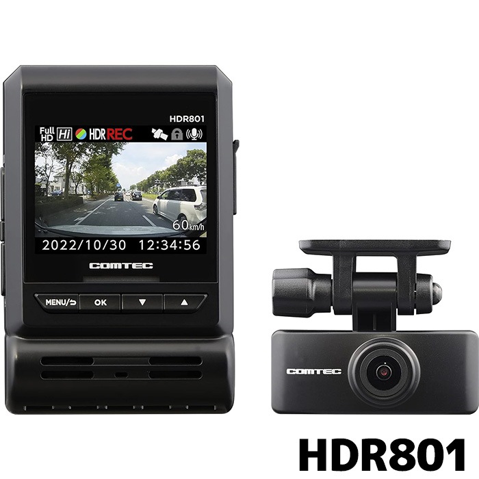 新品未使用未開封 コムテックドライブレコーダー HDR801 電源直接ケーブル付 Amazon | コムテック 車用 ドライブレコーダー 前後2カメラ