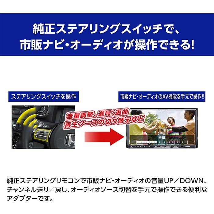 STR447 データシステム ステアリングリモコンアダプター N-BOX/ステップワゴン/WR-V用 Datasystem