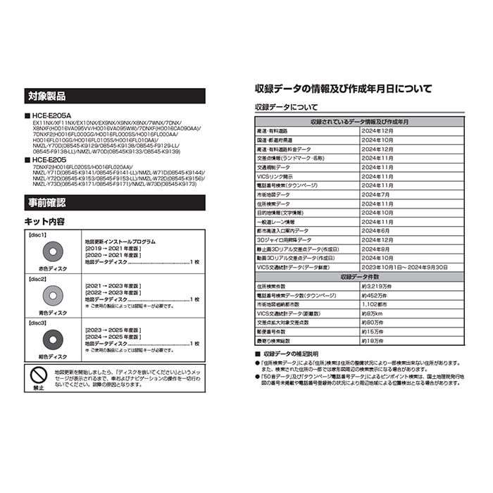 HCE-E205A アルパイン 地図ソフト アルパイン 2025年度版地図データ