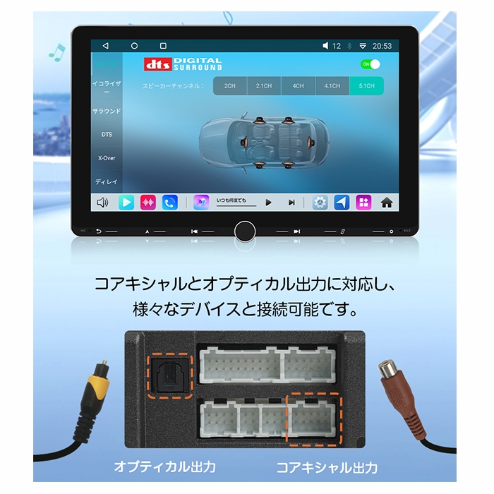 UX7SJ-PLUS EONON ディスプレイオーディオ 10.1インチ アンドロイド14