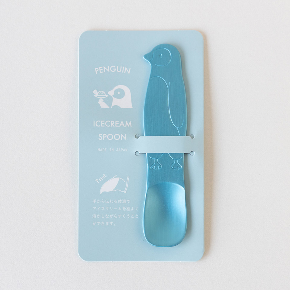 新潟県燕市 ジェラートスプーン ペンギン (オリジナルロゴ入り)  アイスクリームスプーン