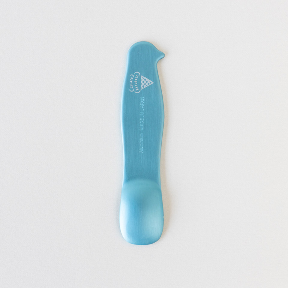 新潟県燕市 ジェラートスプーン ペンギン (オリジナルロゴ入り)  アイスクリームスプーン