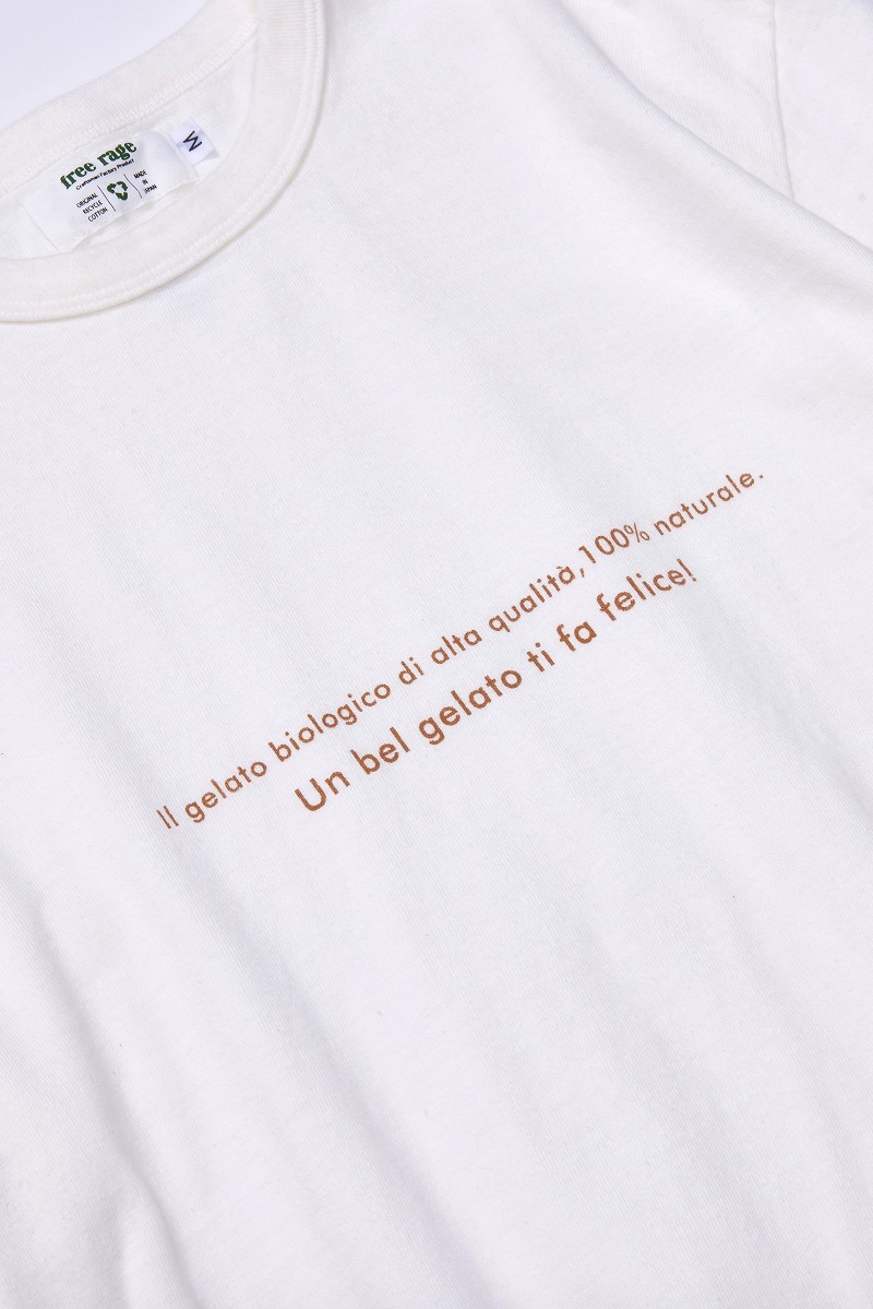 GELATO NATURALE オリジナル リサイクルコットン Tシャツ プレミアムミルク