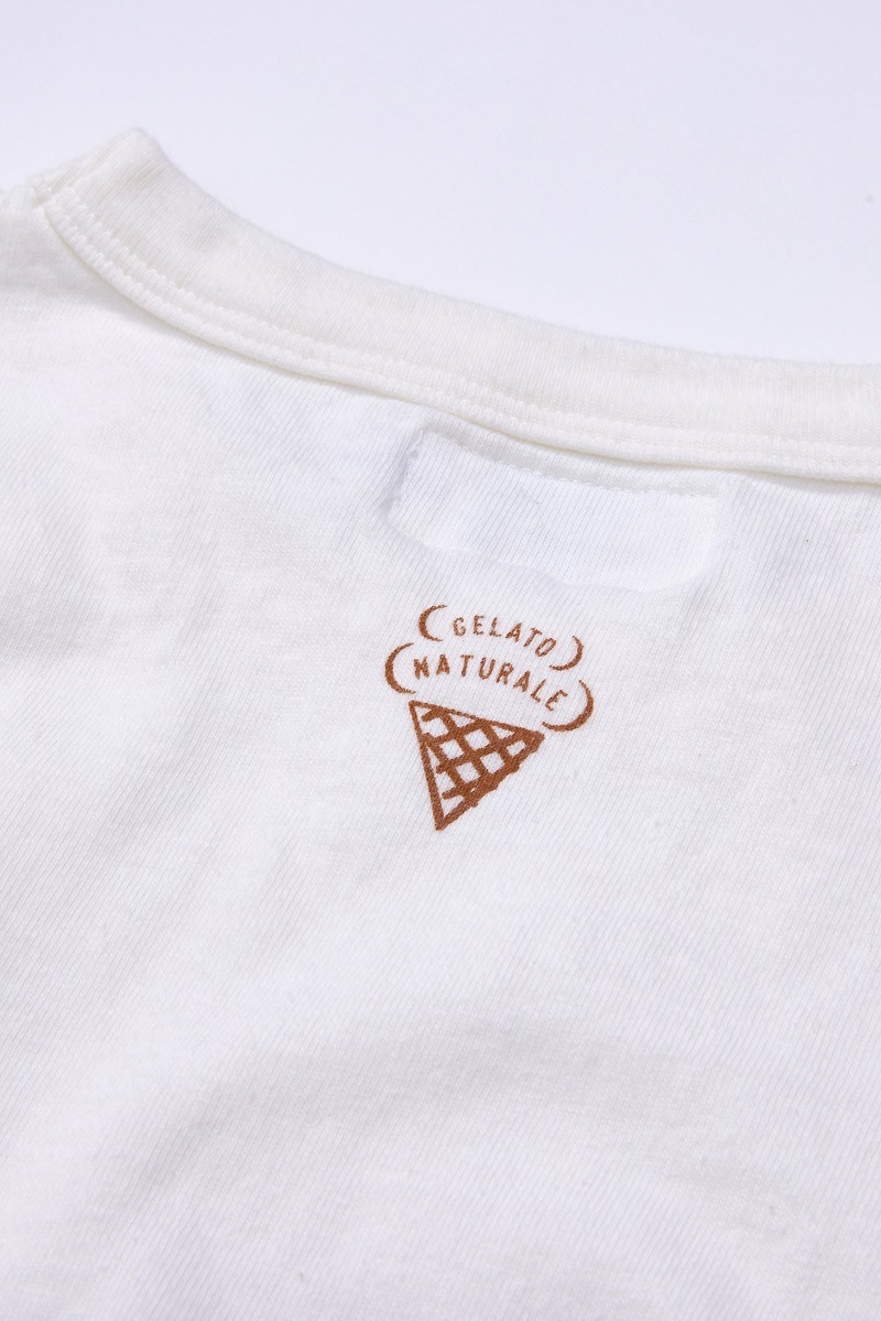 GELATO NATURALE オリジナル リサイクルコットン Tシャツ プレミアムミルク
