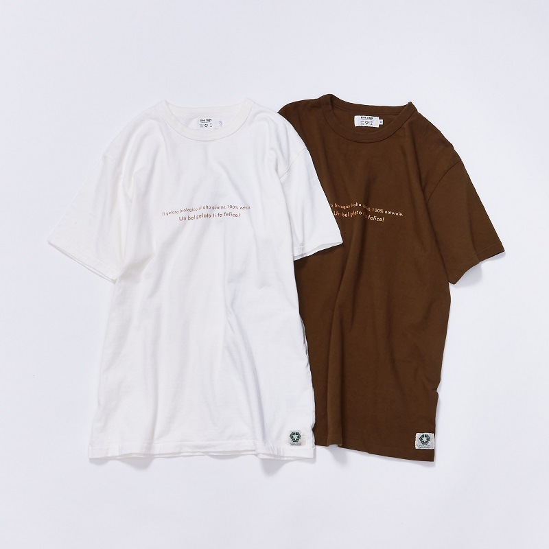 GELATO NATURALE オリジナル リサイクルコットン Tシャツ プレミアムミルク