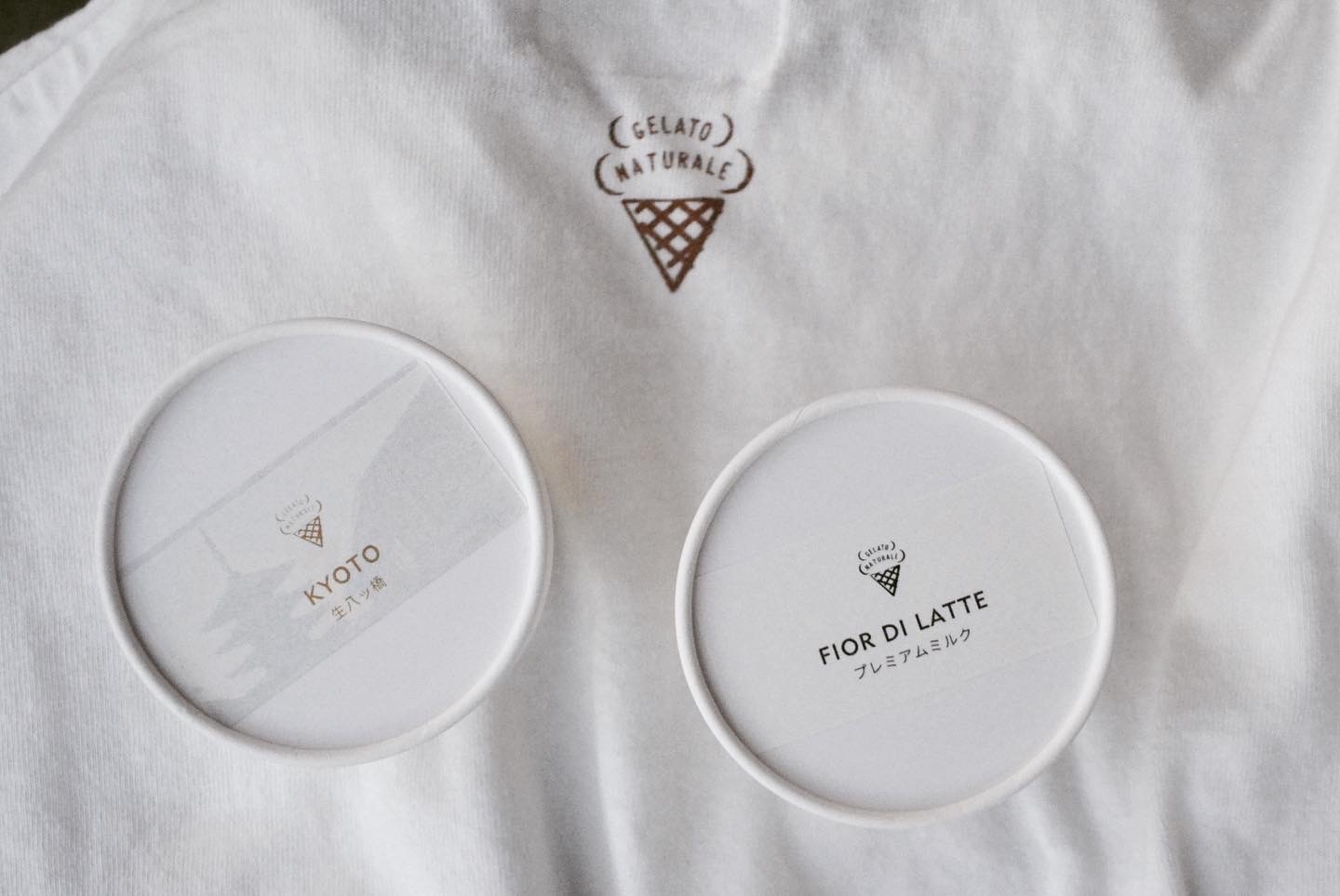 GELATO NATURALE オリジナル リサイクルコットン Tシャツ プレミアムミルク