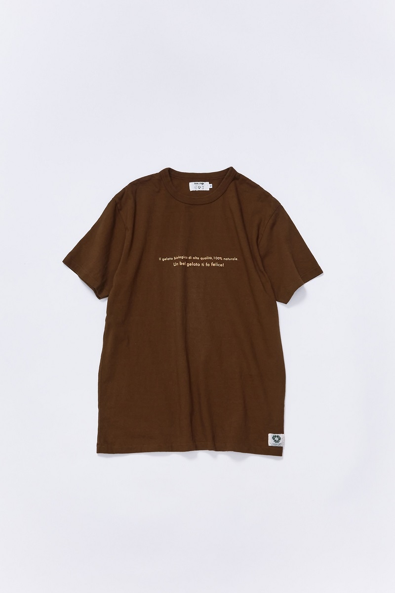 GELATO NATURALE オリジナル リサイクルコットン Tシャツ チョコレート