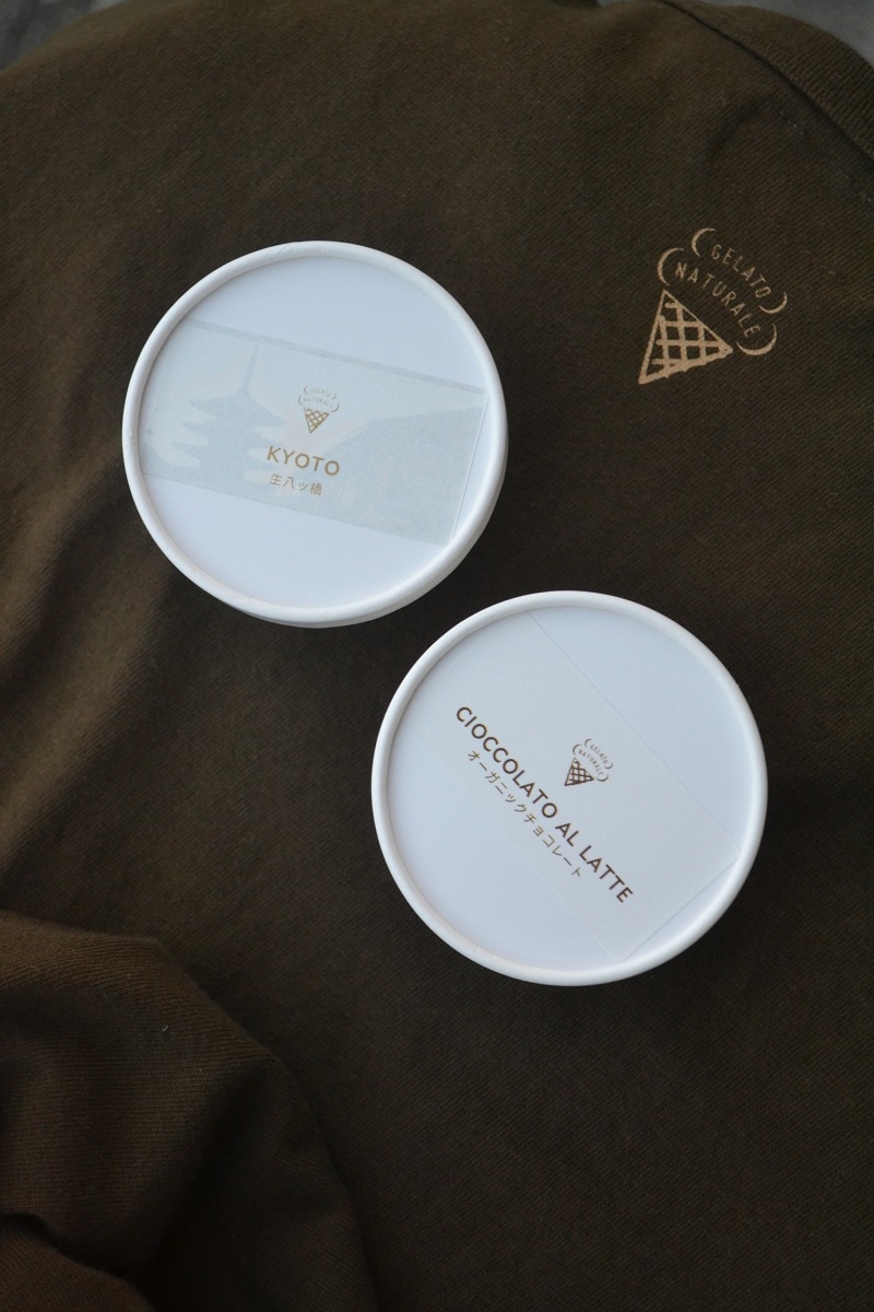 GELATO NATURALE オリジナル リサイクルコットン Tシャツ チョコレート